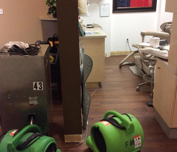 dentist room with servpro equipment