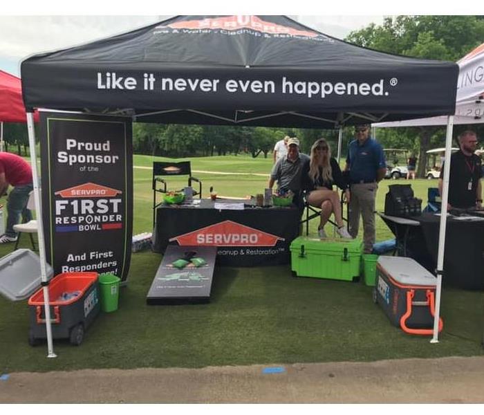 SERVPRO tent on a golf course